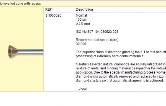 Sintrovaný diamant SN 030 025