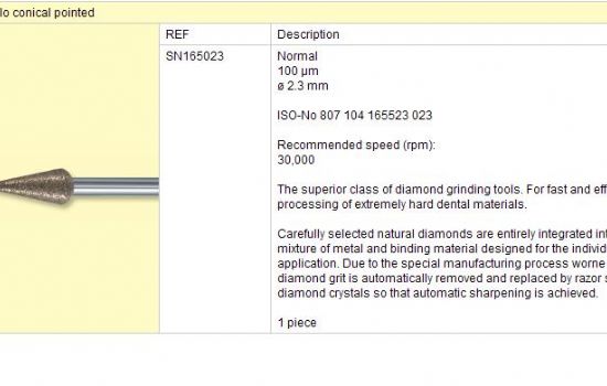 Sintrovaný diamant SN 165 023