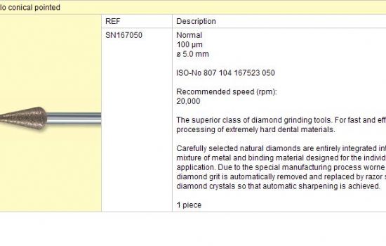Sintrovaný diamant SN 167 050