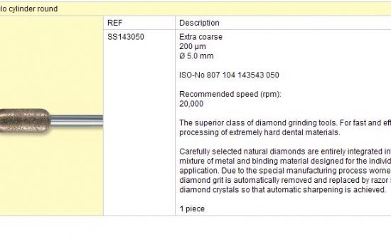 Sintrovaný diamant SS 143 050