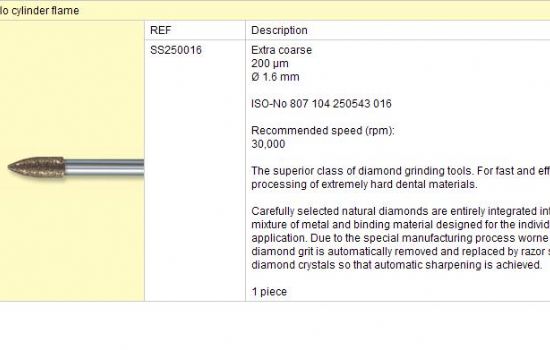 Sintrovaný diamant SS 250 016