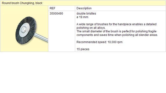 Kartáček černý 19mm 15ks