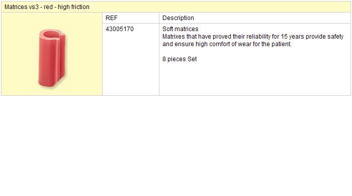 VS3 matrice červené 8 ks