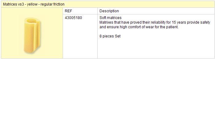 VS3 matrice žluté 8 ks