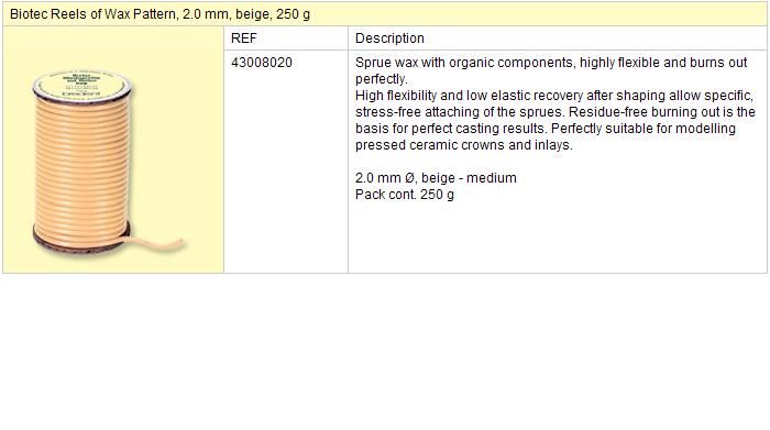 Biotec-drát střední 2,0mm 250g
