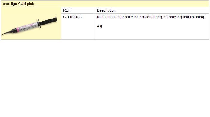 Crea. lign GUM pinkLight-curing composite 4g
