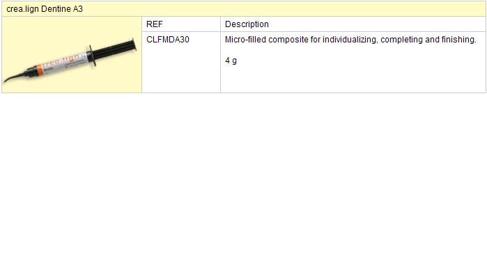 Crea. lign Dentin A3Light-curing composite 4g