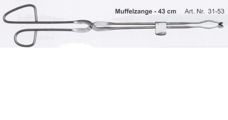Laborinstrumente-Ofenzangen 43cm -kleště na kyvety