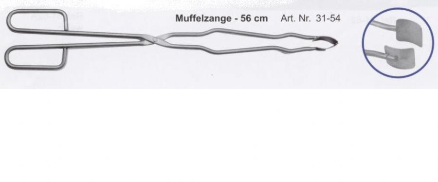 Laborinstrumente-Ofenzangen 56cm -kleště na kyvety lopatkové