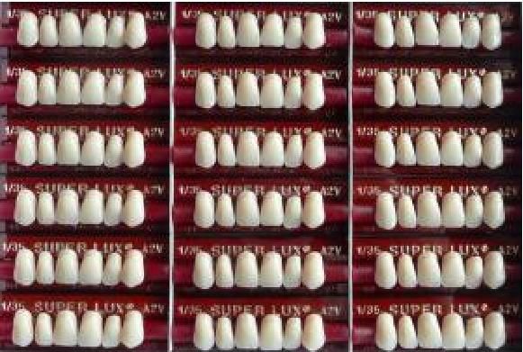 Zuby Major frontální VITA horní 18x6 ks 108 zubů