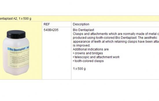 Bio-Dentaplast A2 500g