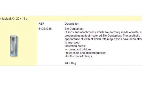 Bio-Dentaplast A3 20x16g