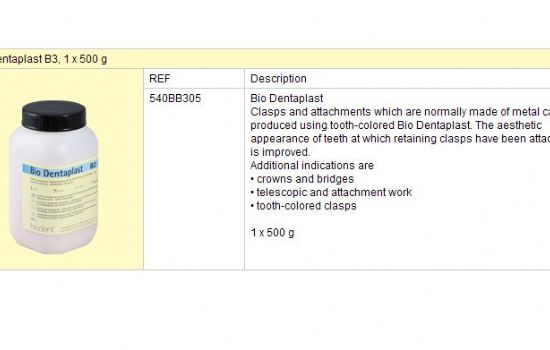 Bio-Dentaplast B3 500g