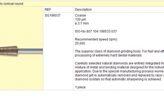 Sintrovaný diamant SG 198 037