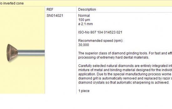 Sintrovaný diamant SN 014 021