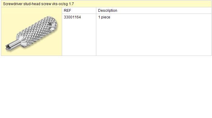 screwdriver stud-head screw vks os/sg 1,7
