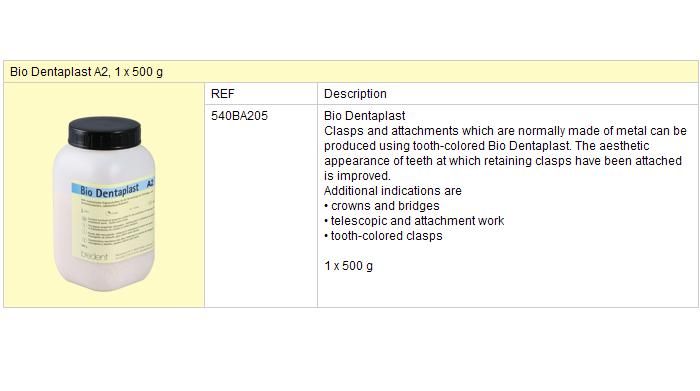 Bio-Dentaplast A2 500g