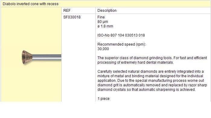 Sintrovaný diamant SF 030 018