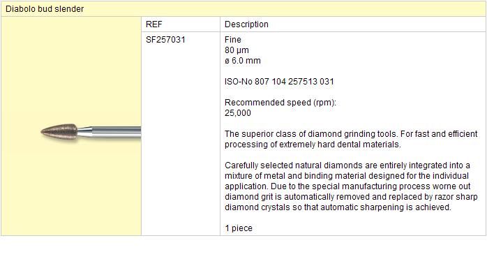 Sintrovaný diamant SF 257 031