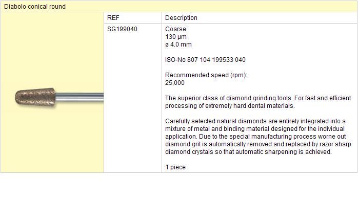 Sintrovaný diamant SG 199 040